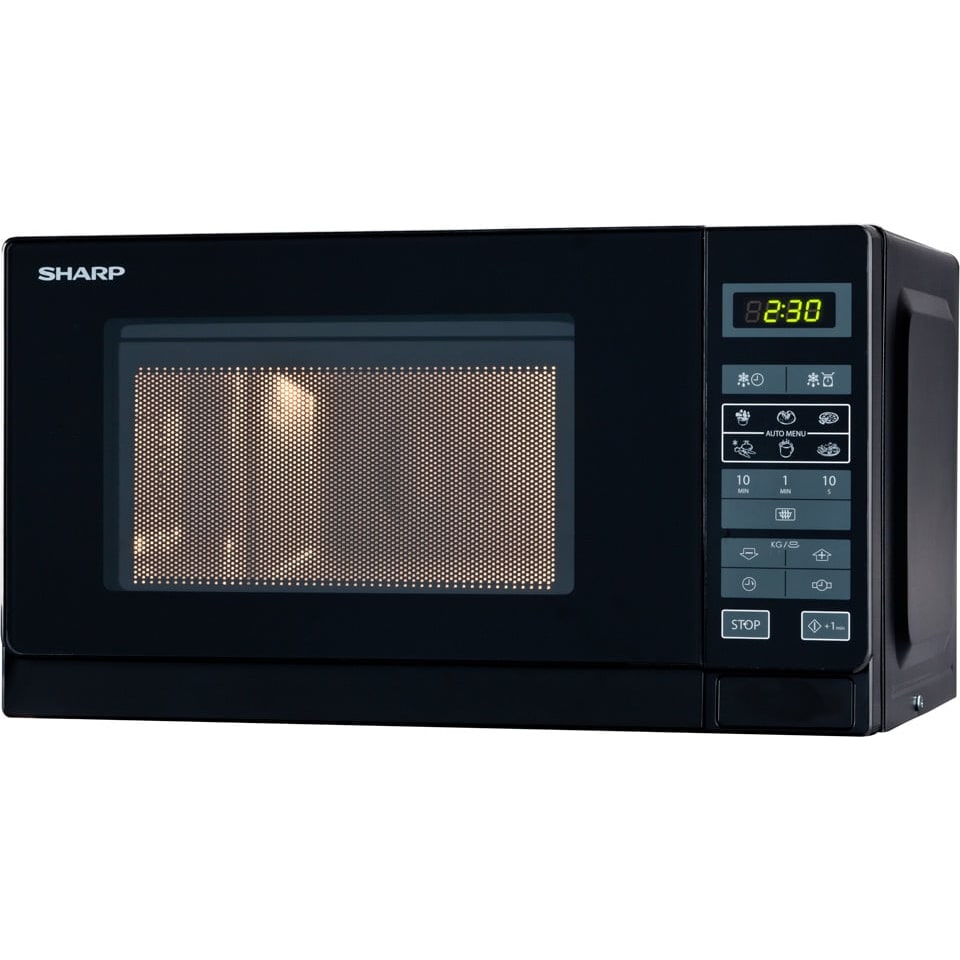 Sharp R242BKW Mikrowelle 800W 20L Solo - ideal zum Garen
