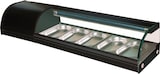 thumbnail of KLIMAITALIA Gekühlte Sushi-Vitrine auf der Arbeitsplatte oberem Verdampfer. Thermo digital. LED-Beleuchtung. T° 0°C/+6°C. Mod.SH180