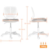 thumbnail of Yaheetech Bürostuhl Schreibtischstuhl ohne Armlehnen Drehstuhl mit Rücklehne Arbeitsstuhl höhenverstellbar 136 kg belastbar Lila