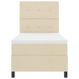 thumbnail of vidaXL Boxspringbett mit Matratze mit Kopfteil Creme 80 x 200 cm Stoff