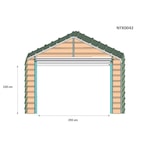 thumbnail of Box container garage auto con saracinesca in lamiera di Acciaio Zincato 360x610cm x h3,15m - 470KG - 21,96 mq - VERDE