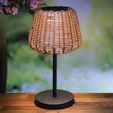 thumbnail of LED Garten Tischlampe Korboptik Rattanoptik dimmbar aufladbar Fernb.