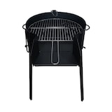 thumbnail of MF - Churrasqueira a Lenha Redonda de 50x50 cm em Aço com Grelha Corrugada, 4 Pés de Apoio, Trempe e Pintura Preta Anticalórica