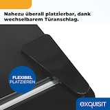 thumbnail of Exquisit Mini Kühl-Gefrierkombination KGC590-30-E-040E schwarz | Nutzinhalt: 85 L | Türanschlag wechselbar | Kühlschrank mit Gefrierfach klein