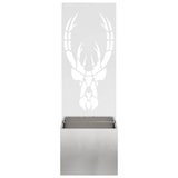 thumbnail of vidaXL Blumentopf mit dekorativem Paneel Silber 50 x 140 cm Edelstahl