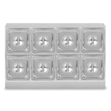 thumbnail of Contenedor de ingredientes VERTES 2 x 4 x 1/6 GN acero inox, 100 mm, higiénico, resistente, -40° a 300 °C, para baño maría y gastronomía