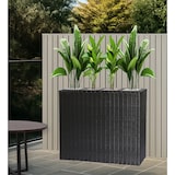 thumbnail of METRO PROFESSIONAL Bloempot/kamerscherm met 4 plantenbakken Barbados, polyrattan, zwart
