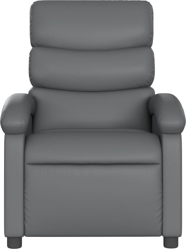 vidaXL Massagesessel Relaxsessel Grau Kunstleder