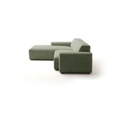thumbnail of KAWOLA Sofa RANI Ecksofa Feincord olivgrün Recamiere links
