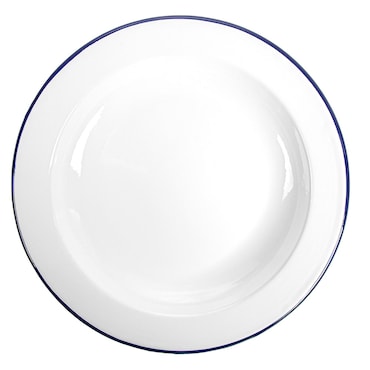 Pratos Rasos 'Enamelware'  Ø 24,3X2,8 Cm Branco Ferro Esmaltado (6 Unidades)