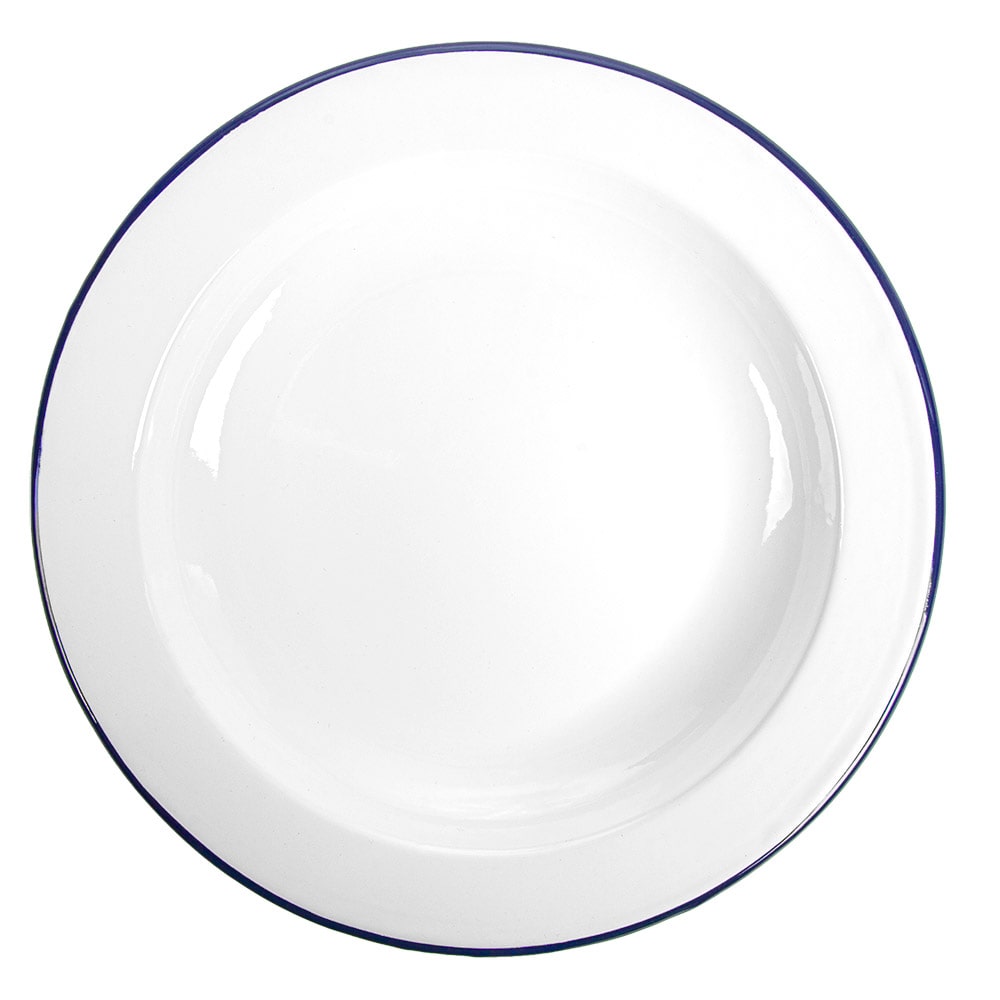 Pratos Rasos 'Enamelware'  Ø 24,3X2,8 Cm Branco Ferro Esmaltado (6 Unidades)