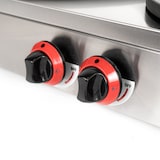 thumbnail of Romux® Crepera Profesional Doble a Gas de Sobremesa en acero inoxidable con 2 Placas de Hierro Fundido de 40 cm Ø | Crepera Industrial - 6000 W