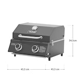 thumbnail of TAINO PLATINUM COMPACT DARK Tischgrill 2 Brenner Gasgrill Kompakt Camping-Grill Mini-Grill BBQ Schwarz