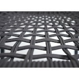 thumbnail of 2er-Set Gartenstuhl HWC-O12, Outdoor Sitzpolster Aluminium Seilgeflecht Rope ~ anthrazit, Bezug grau