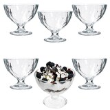 thumbnail of 6x DIAMOND Eisbecher mit Fuß 220ml klar bauchige Früchtebecher Dessert-Gläser