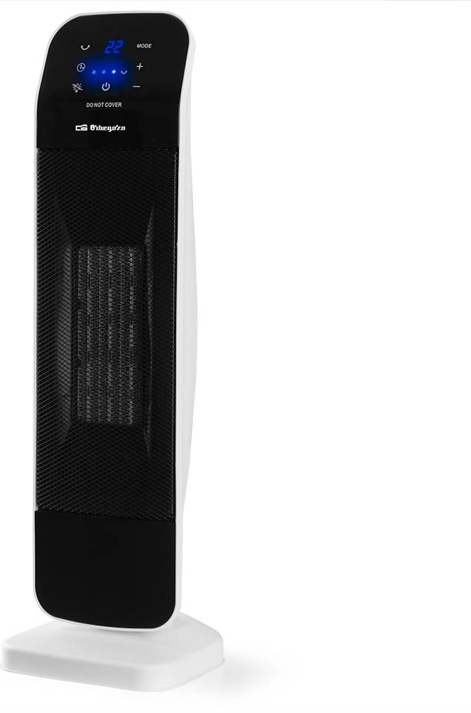 Orbegozo calefactor cerámico de torre CR 5029, mando a distancia, función oscilante, 3 posiciones de funcionamiento, temporizador, 2000 W