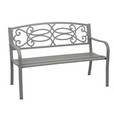 thumbnail of Tuinbank HWC-F44, parkbank, 2-zits gepoedercoat staal ~ grijs