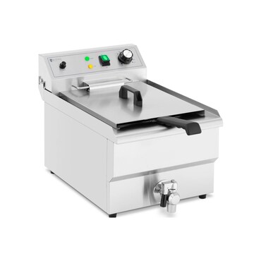 Royal Catering Fritadeira - 16 l - 3000 W - torneira - zona fria