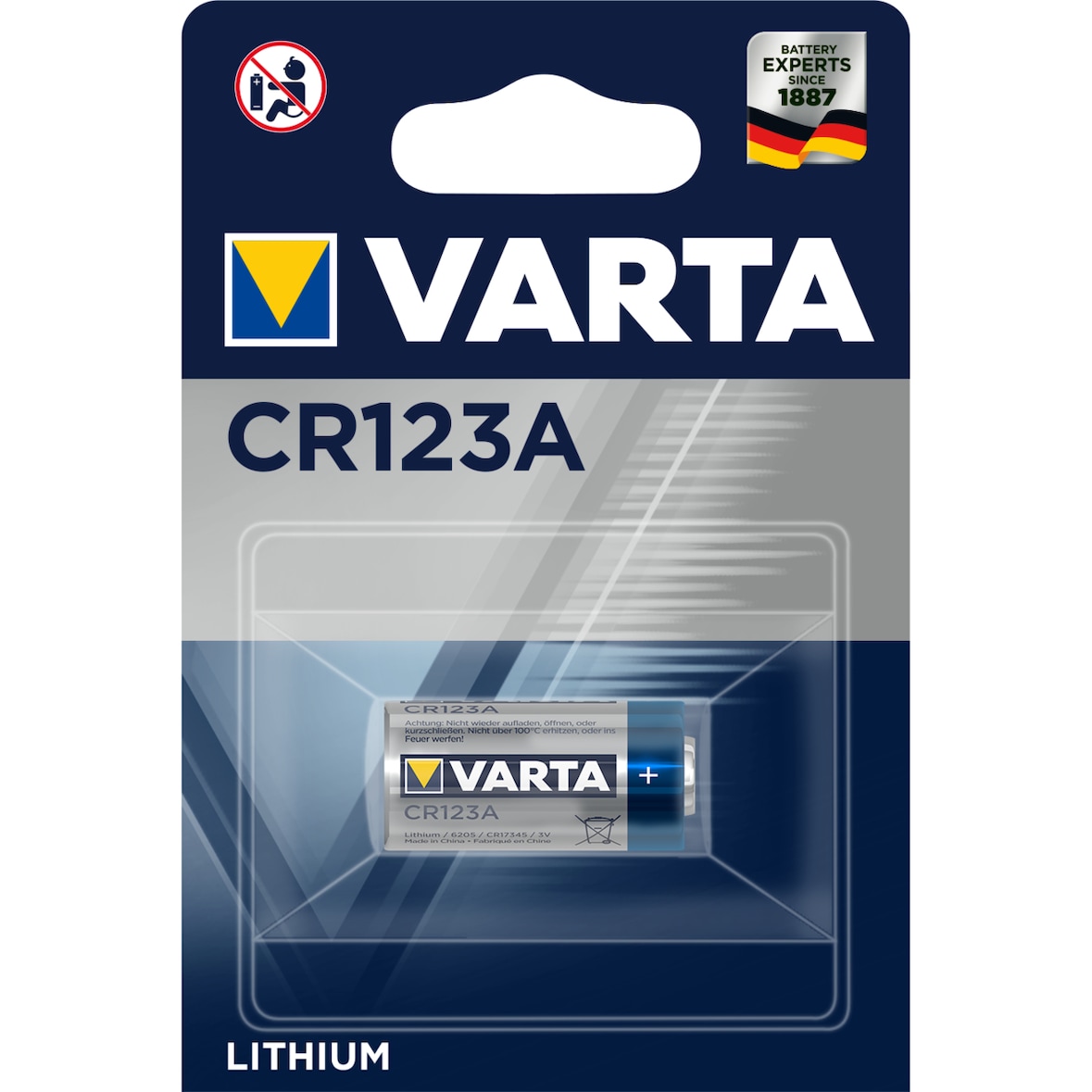 Varta 1x CR 123 A Einwegbatterie Lithium