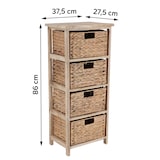 thumbnail of Meuble de rangement en Bois Naturel avec 4 Paniers tressés H 86  cm