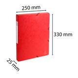thumbnail of Lot de 8 Boîte à élastique Carte lustrée, dos de 25, coloris rouge