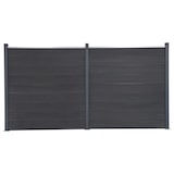 thumbnail of Juego de paneles de valla WPC gris 353x186 cm