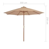 thumbnail of vidaXL Parasol met houten paal 300 cm Taupe