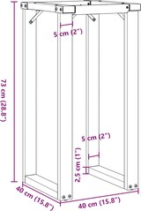 thumbnail of vidaXL Esstisch-Gestell in O-Form 40x40x73 cm Stahl