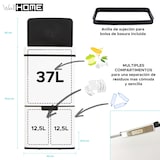 thumbnail of WELL HOME - 62L (37L + 25L) afvalbak, 2 compartimenten, automatisch openend, roestvrij staal, wit