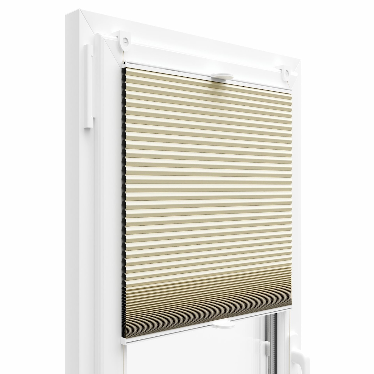 KS Handel 24 THERMO WABENPLISSEE 100% VERDUNKELND FALTROLLO JALOUSIE (Sand PM02, 70x100 cm)