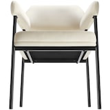 thumbnail of tectake Cadeira de jantar Doé, estofada, pernas de aço - Conjunto de 6 Tecido off white/preto