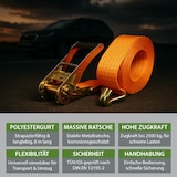 thumbnail of 10x Spanngurte mit Ratsche Zurrgurt 8m 5000kg 5to 2-tlg. 50mm TÜV/GS