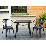 thumbnail of Table de bistrot, acier, galvanisé mat, 76 x 76 cm, gris