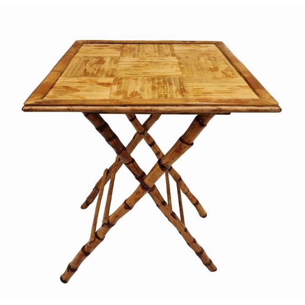 Mesa profesional plegable diseño eventos cuadrada Bambú 71 x 71 x 100 cm