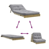 thumbnail of vidaXL Futon slaapbank met matras 90x206x11 cm geïmpregneerd hout