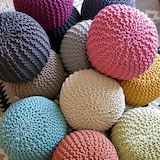 thumbnail of Sitzpouf Strickhocker Pouf Ø45 H30cm Bodenkissen Indoor Baumwolle nachhaltig recycelt : beige