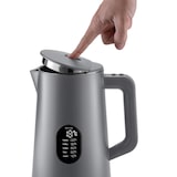 thumbnail of KLAMER Wasserkocher Edelstahl 1,5L 1800W elektrischer Wasserkocher grau mit Temperatureinstellung zwischen 40-100°C, Teekocher BPA-frei