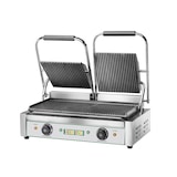 thumbnail of Piastra doppia in ghisa rigata. Struttura in acciaio Inox. EasyLine by FIMAR. Modello EG03. Misure 570x305x210/500(h) mm