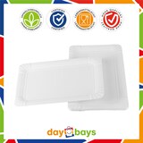 thumbnail of DayBays 60000 Stk. Pappteller 13x20 cm rechteckig weiß ohne Beschichtung