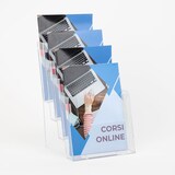 thumbnail of Danieli Store | Expositor portafolletos de 4 plazas A5 de mesa en metacrilato | Expositor para folletos de mesa para volantes  y tarjetas (5 Uds.)