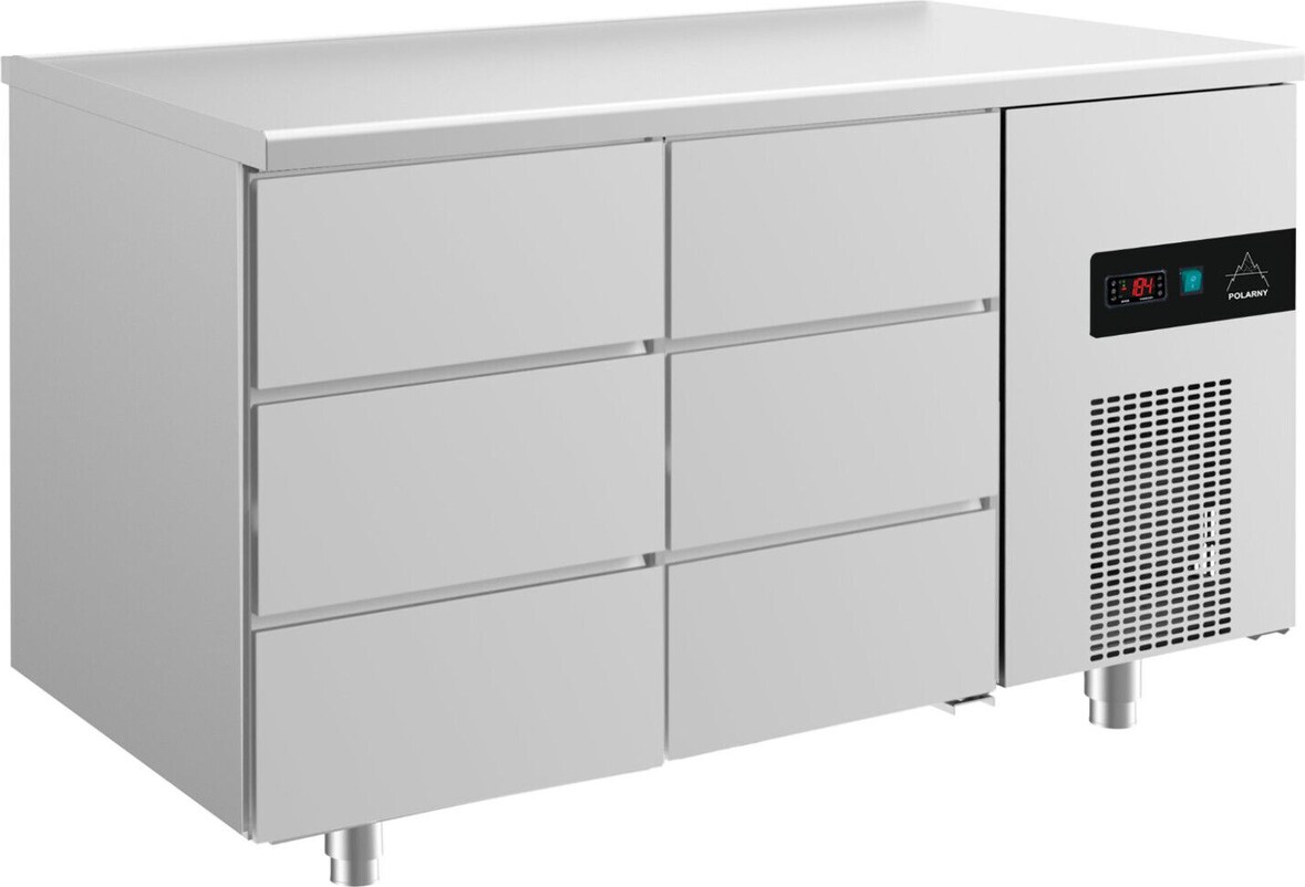 Gastro Edelstahl Kühltisch Umluft 3/3 Schubladen 1400x700x850mm -2/+8°C 281l