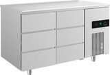thumbnail of Gastro Edelstahl Kühltisch Umluft 3/3 Schubladen 1400x700x850mm -2/+8°C 281l