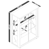 thumbnail of VCM Wandvitrine Udina Weiß H. 80 x B. 60 x T. 25 cm
