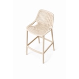 thumbnail of Gasfrit - Hoher Barhocker aus braunem Polypropylen 450 x 450 x 980 mm