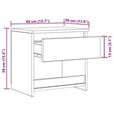 thumbnail of vidaXL Nachttisch Grau Sonoma 40x30x39 cm Holzwerkstoff