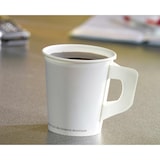 thumbnail of 80x Henkelbecher Kaffeebecher weiß Pappe beschichtet 180 ml