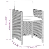 thumbnail of Set Da Pranzo Da Giardino 3 Pz Con Cuscini Polyrattan Grigio
