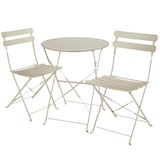 thumbnail of tectake Ensemble table et chaises bistrot Frieda, pliable pour 2 personnes - crème - 405161