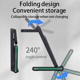 thumbnail of Chargeur Sans Fil Multifonctionnel 5 en 1 Pliable Avec Lumière LED et Double USB Blanc YONIS