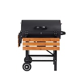 thumbnail of Tarrington House Louisiana houtskoolbarbecue, 71 x 35 cm grilloppervlak, uitklapbare zijplanken, verrijdbaar, staal/hout, zwart